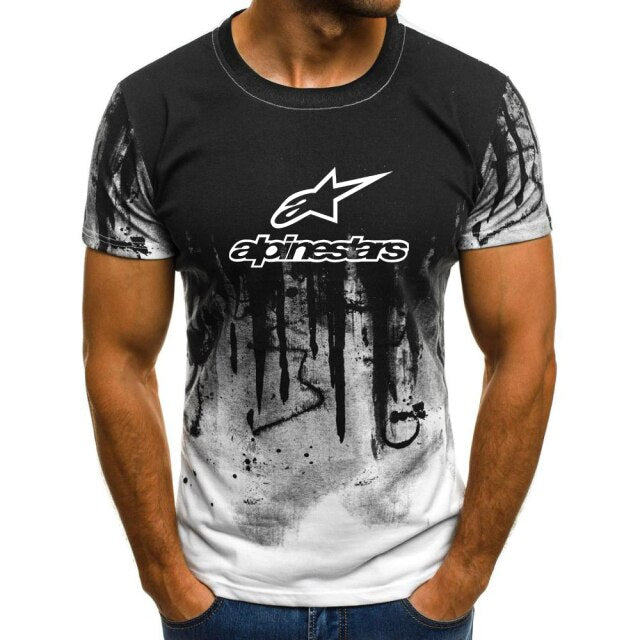 2021 Alpinestars Men's Sport T-shirt Summer Sleeve O-neck Leisure Outwear Tees Breathable Casual Men T Shirt Short sleeves