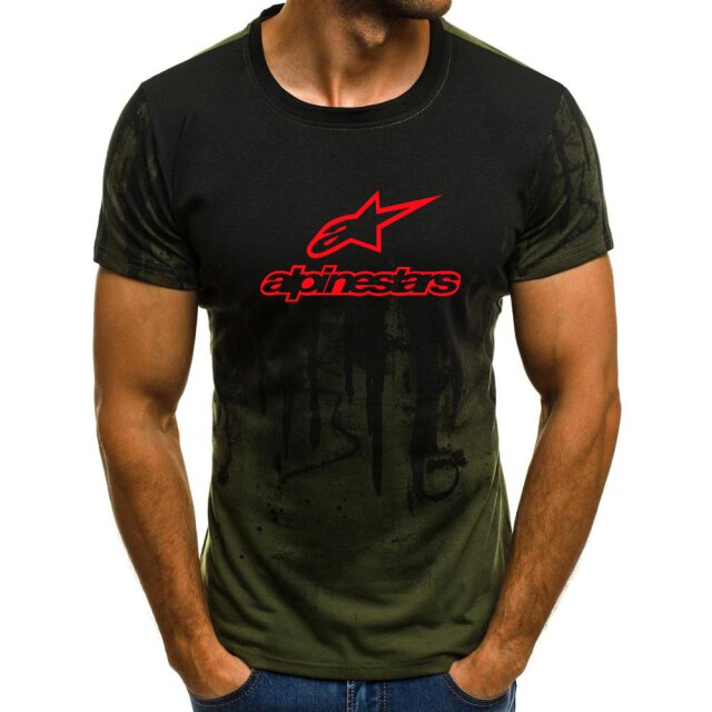 2021 Alpinestars Men's Sport T-shirt Summer Sleeve O-neck Leisure Outwear Tees Breathable Casual Men T Shirt Short sleeves
