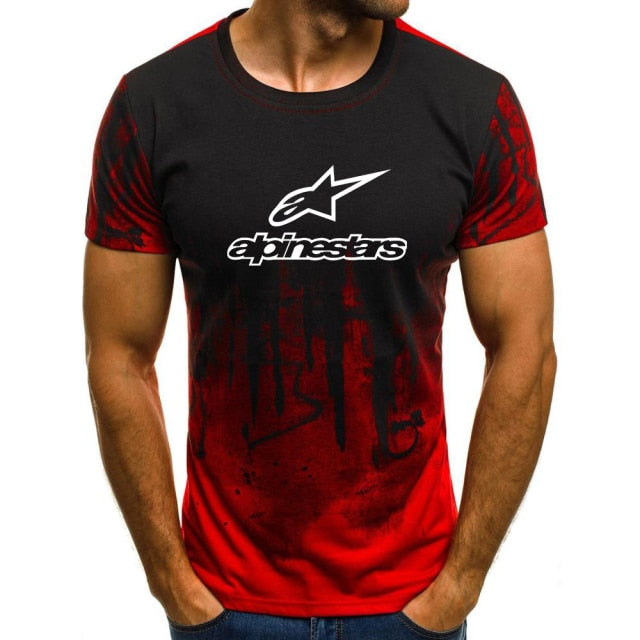 2021 Alpinestars Men's Sport T-shirt Summer Sleeve O-neck Leisure Outwear Tees Breathable Casual Men T Shirt Short sleeves