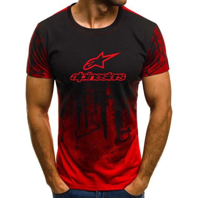 2021 Alpinestars Men's Sport T-shirt Summer Sleeve O-neck Leisure Outwear Tees Breathable Casual Men T Shirt Short sleeves