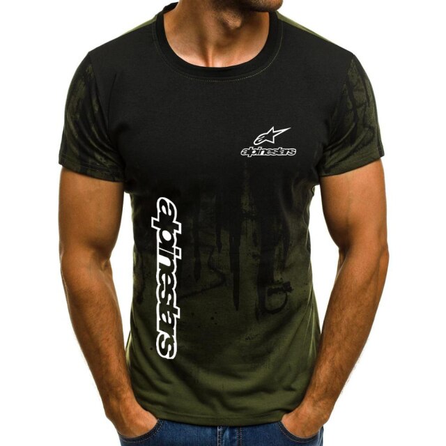 2021 Alpinestars Men's Sport T-shirt Summer Sleeve O-neck Leisure Outwear Tees Breathable Casual Men T Shirt Short sleeves