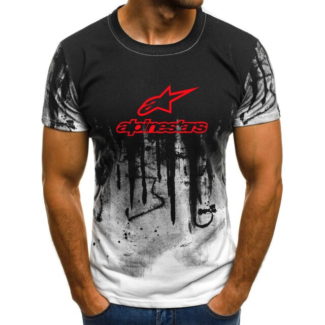 2021 Alpinestars Men's Sport T-shirt Summer Sleeve O-neck Leisure Outwear Tees Breathable Casual Men T Shirt Short sleeves